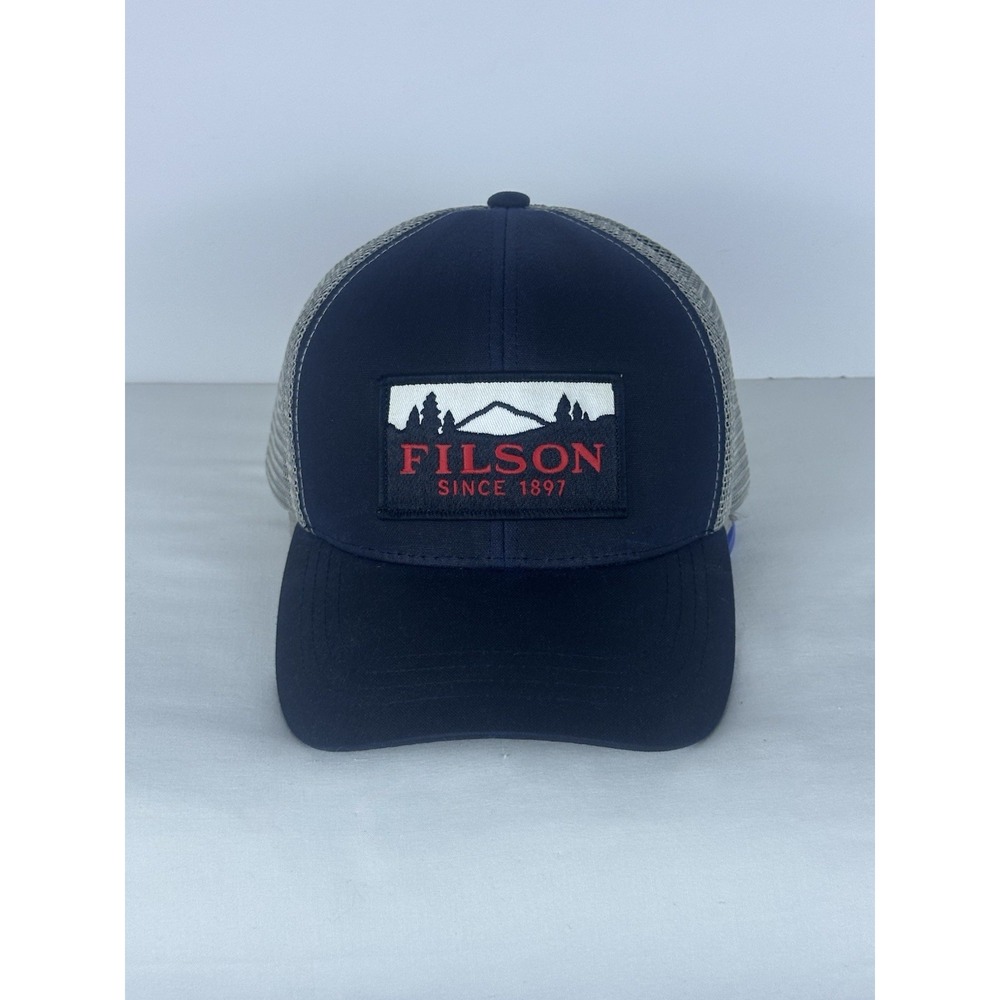Filson Since 1897 Patch Logo Adjustable Leather Strap Trucker Hat Cap Logging